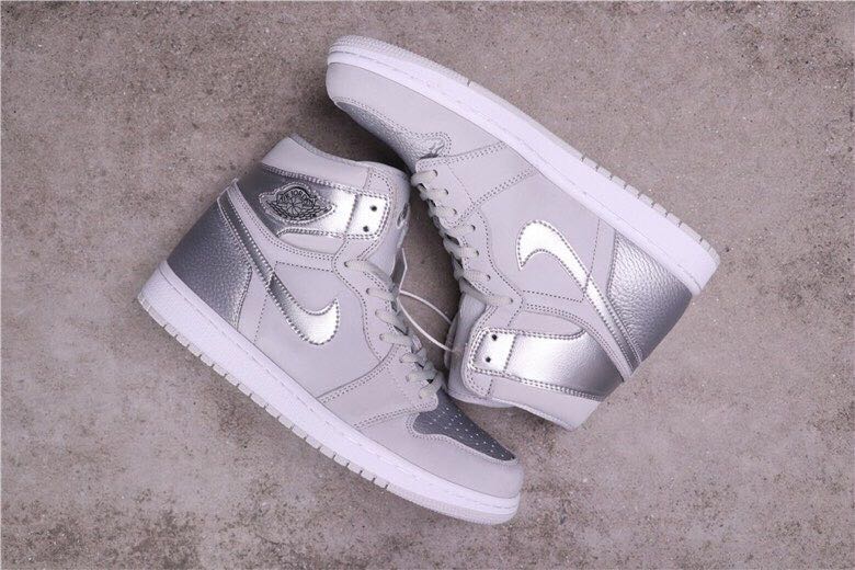 2020 Air Jordan 1 High OG Japan Silver Grey For Women - Click Image to Close